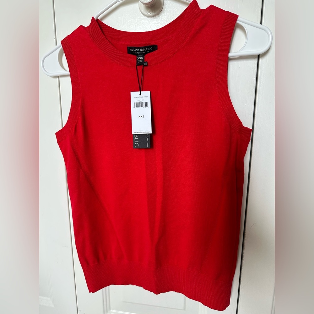 Banana Republic lightweight sleeveless stretch cotton Top,size XXS